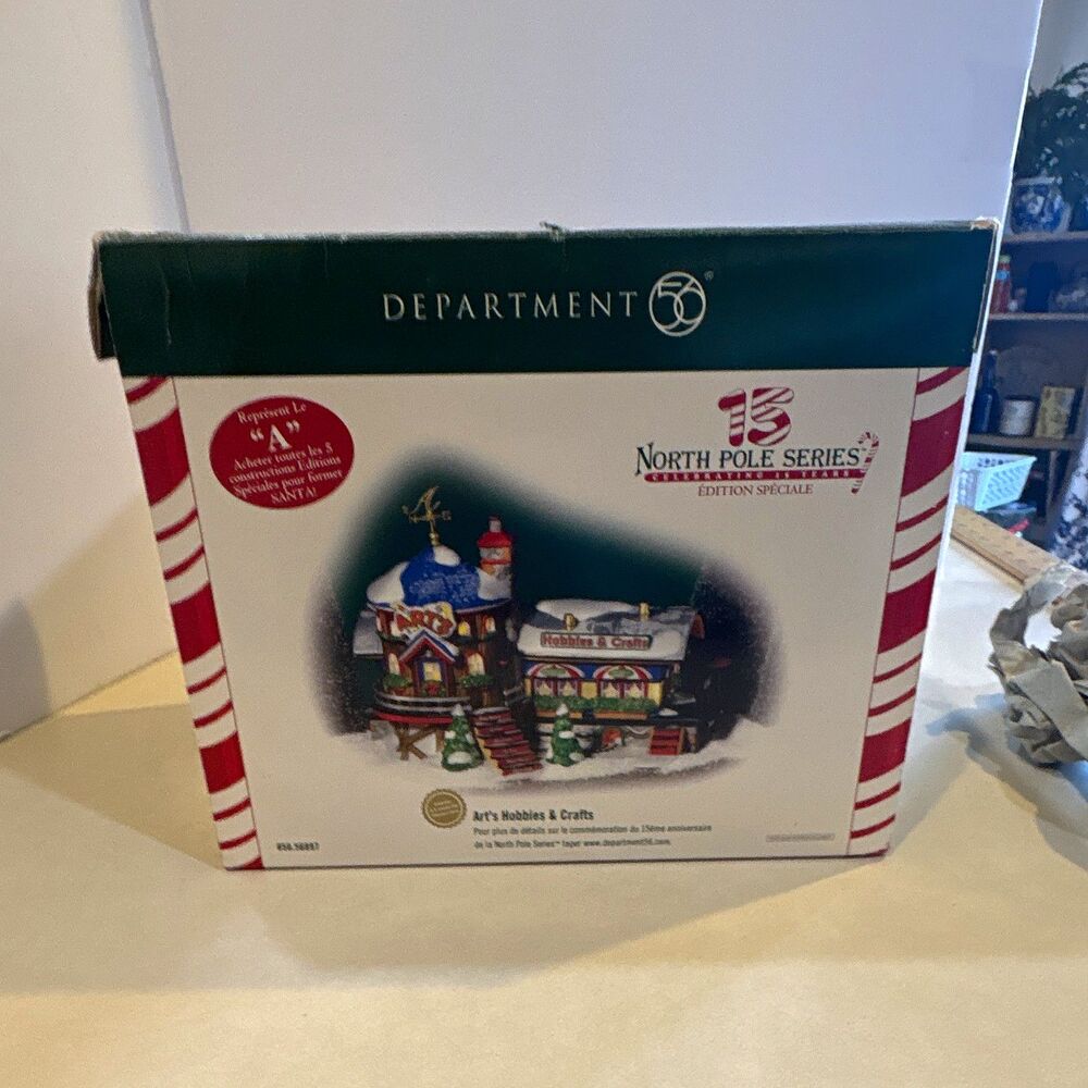 Department 56 North Pole Series Elf's Hobbies & Crafts Lighted, Boxed SE